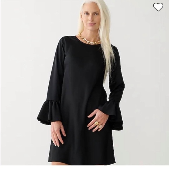 NEW J. Crew Winter Garden Dress Sz 6 Black - Picture 2 of 11